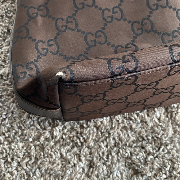 Gucci Small Hobo Brown & GG Logo Black Mini Shoulder Bag, 28335 - Picture 9 of 17